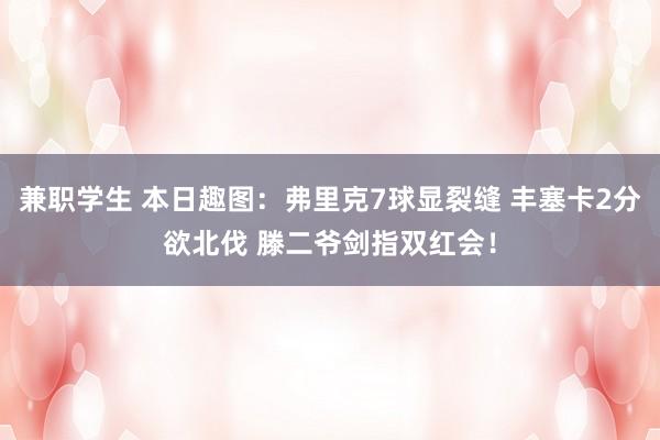兼职学生 本日趣图：弗里克7球显裂缝 丰塞卡2分欲北伐 滕二爷剑指双红会！